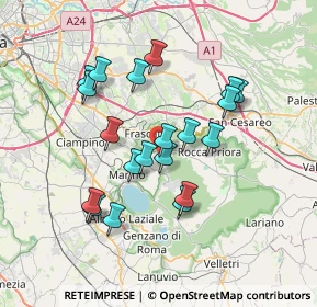 Mappa Via Giuseppe Rondini, 00046 Grottaferrata RM, Italia (6.7975)