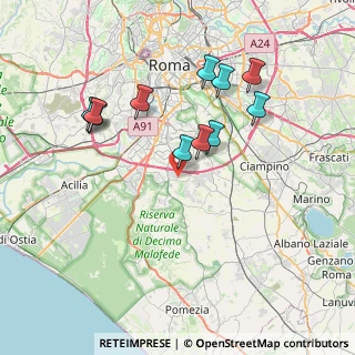 Mappa Via Alfredo Capelli, 00134 Fonte Laurentina RM, Italia (7.60727)