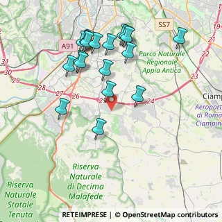 Mappa Via Alfredo Capelli, 00134 Fonte Laurentina RM, Italia (4.39368)