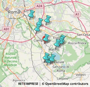 Mappa Via Pasquale Lombardo, 00043 Ciampino RM, Italia (6.06273)