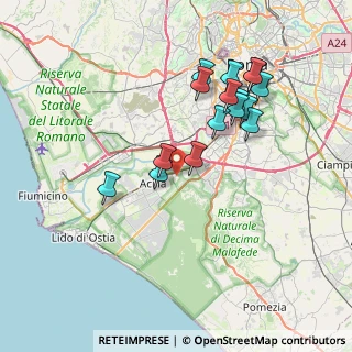 Mappa Via Nino Taranto, 00125 Roma RM, Italia (7.48625)