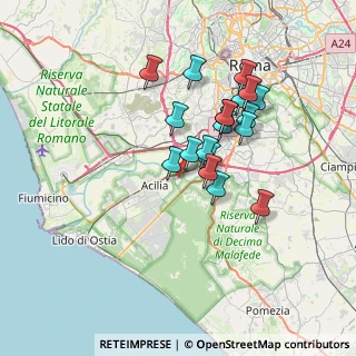 Mappa Via Nino Taranto, 00125 Roma RM, Italia (6.21842)