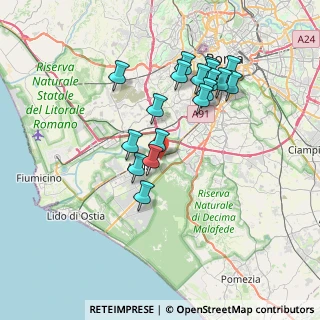 Mappa Via Nino Taranto, 00125 Roma RM, Italia (7.13111)
