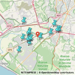 Mappa Via Giuseppe Todeschini, 00125 Roma RM, Italia (3.51769)