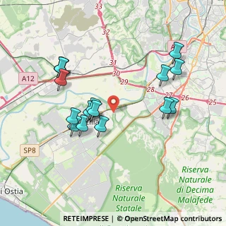 Mappa Via Giuseppe Todeschini, 00125 Roma RM, Italia (4.03438)