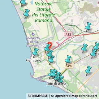 Mappa Via Ezio Bevilacqua, 00054 Fiumicino RM, Italia (5.98611)