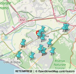 Mappa Via Theodoli Maria, 00126 Roma RM, Italia (3.84385)