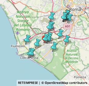 Mappa Via Theodoli Maria, 00126 Roma RM, Italia (7.037)