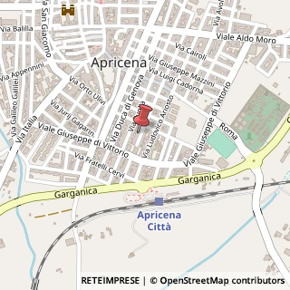 Mappa Via Principessa Mafalda, 59A, 71011 Apricena, Foggia (Puglia)