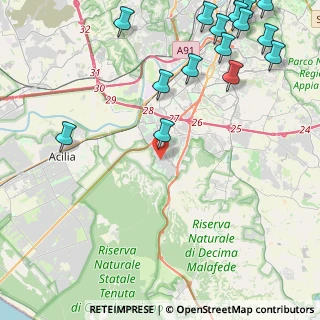 Mappa Via Renato Rascel, 00128 Roma RM, Italia (6.78625)