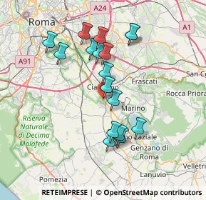 Mappa Via Appia Antica, 00043 Zona Industriale Appia Nuova RM, Italia (7.04294)