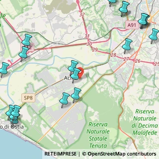 Mappa Via Bedonia, 00125 Roma RM, Italia (7.3475)