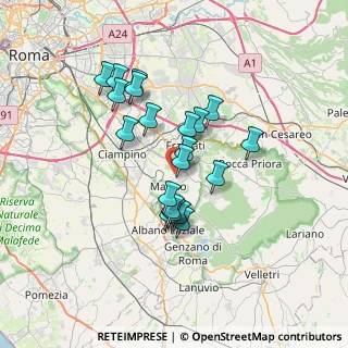 Mappa Via della Cartiera, 00046 Grottaferrata RM, Italia (6.016)