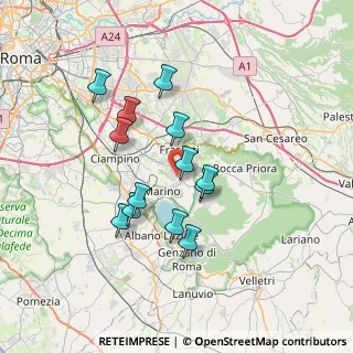 Mappa Via della Sorgenti di Squarciarella, 00046 Grottaferrata RM, Italia (6.33308)