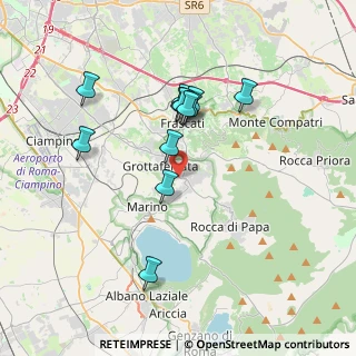 Mappa Via della Sorgenti di Squarciarella, 00046 Grottaferrata RM, Italia (3.4525)