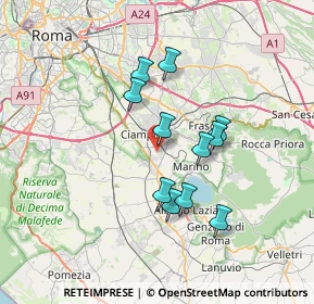 Mappa Via dell'Ospedaletto, 00043 Ciampino RM, Italia (6.17909)
