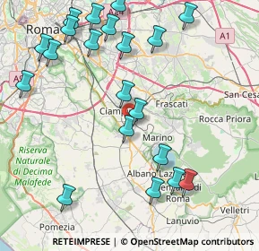 Mappa Via dell'Ospedaletto, 00043 Ciampino RM, Italia (10.308)
