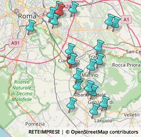 Mappa Via Enzo Ferrari, 00043 Zona Industriale Appia Nuova RM, Italia (8.9025)