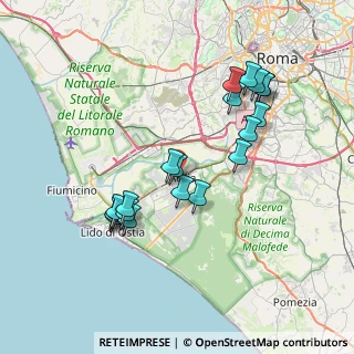 Mappa Via della Stazione di Acilia, 00125 Roma RM, Italia (7.6275)