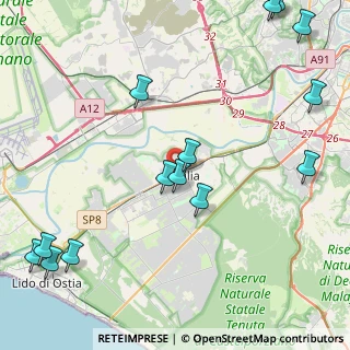 Mappa Via della Stazione di Acilia, 00125 Roma RM, Italia (6.125)