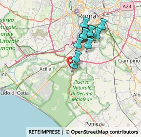 Mappa Via Armando Bussi, 00128 Roma RM, Italia (6.10692)