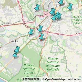Mappa Via Armando Bussi, 00128 Roma RM, Italia (5.65714)