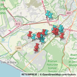 Mappa Via Giovanni da Pian del Carpine, 00125 Roma RM, Italia (3.0395)