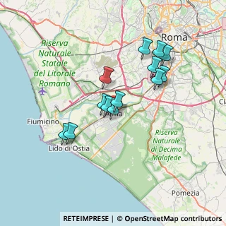 Mappa Via Giovanni da Pian del Carpine, 00125 Roma RM, Italia (6.42154)