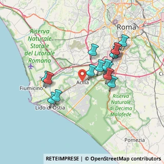 Mappa Via Giovanni da Pian del Carpine, 00125 Roma RM, Italia (6.82867)