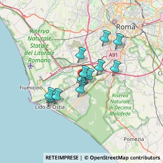 Mappa Via Giovanni da Pian del Carpine, 00125 Roma RM, Italia (5.615)