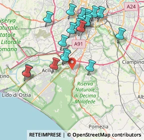 Mappa Via Andromeda, 00128 Roma RM, Italia (8.6155)