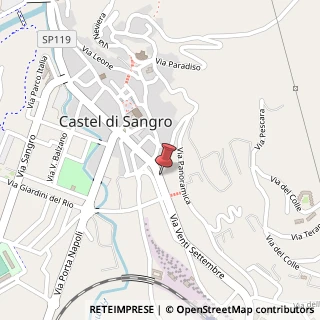 Mappa Via XX Settembre, 47, 67031 Castel di Sangro, L'Aquila (Abruzzo)