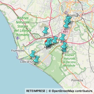 Mappa Via G. Coletti, 00125 Roma RM, Italia (5.82154)