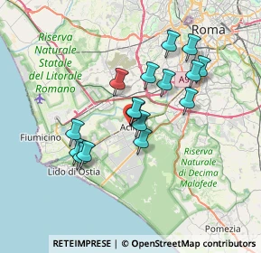 Mappa 00100 Acilia RM, Italia (6.2275)