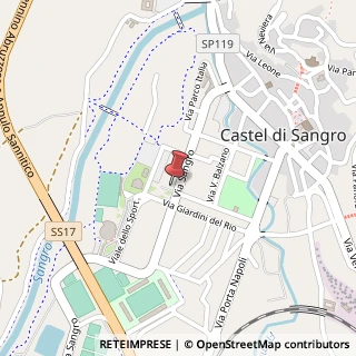 Mappa Via Sangro, 50, 67031 Castel di Sangro, L'Aquila (Abruzzo)