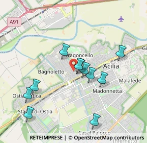 Mappa Via Nicolo Balanzano, 00126 Roma RM, Italia (1.87455)