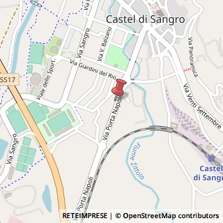 Mappa Via Porta Napoli, 96, 67031 Castel di Sangro, L'Aquila (Abruzzo)