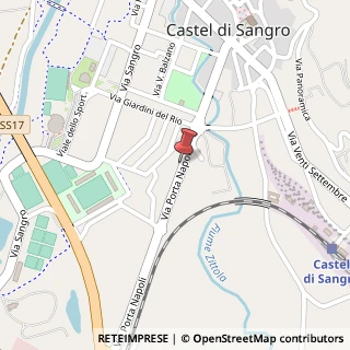 Mappa Via Porta Napoli, 102 a, 67031 Castel di Sangro, L'Aquila (Abruzzo)