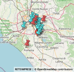 Mappa Via Pietro Maroncelli, 00043 Marino RM, Italia (8.9265)