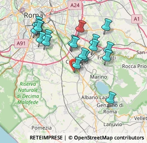 Mappa Via Pietro Maroncelli, 00043 Marino RM, Italia (7.55632)