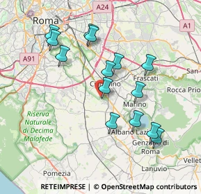 Mappa Via Pietro Maroncelli, 00043 Marino RM, Italia (7.64143)