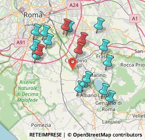 Mappa Via Pietro Maroncelli, 00043 Marino RM, Italia (7.87611)