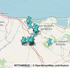 Mappa Via Italia, 71011 Apricena FG, Italia (9.74105)