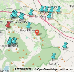 Mappa Via delle Riguardate, 00079 Rocca Priora RM, Italia (5.7565)