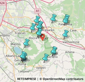 Mappa Via delle Riguardate, 00079 Rocca Priora RM, Italia (7.66)