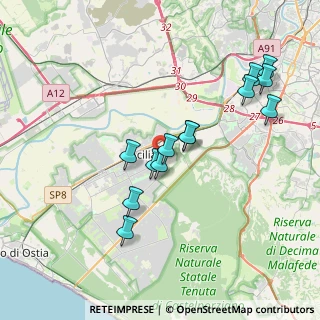 Mappa Via Poggio Renatico, 00125 Roma RM, Italia (3.77385)