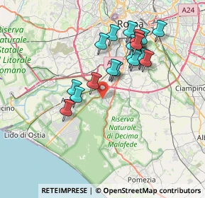 Mappa Via Cesare Bazzani, 00128 Roma RM, Italia (7.11105)