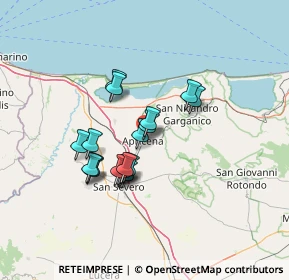 Mappa Via Guglielmo Marconi, 71011 Apricena FG, Italia (11.24722)