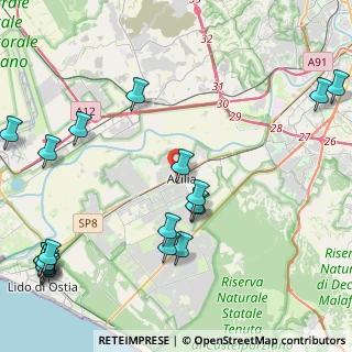 Mappa Via Angelo Zottoli, 00125 Roma RM, Italia (6.2475)