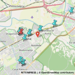 Mappa Via Casal Bernocchi, 00125 Roma RM, Italia (2.51538)